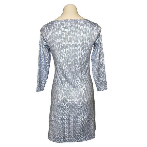 Vineyard Vines Sankaty Swing Dress, Blue White 3/4-Sleeves Women's Size XS - Picture 4 of 9